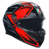 Foto: K3 E2206 MPLK COMPOUND Integraalhelm Zwart-Rood