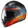 Foto: Motorhelm HJC, I70 Alligon Zwart-Oranje