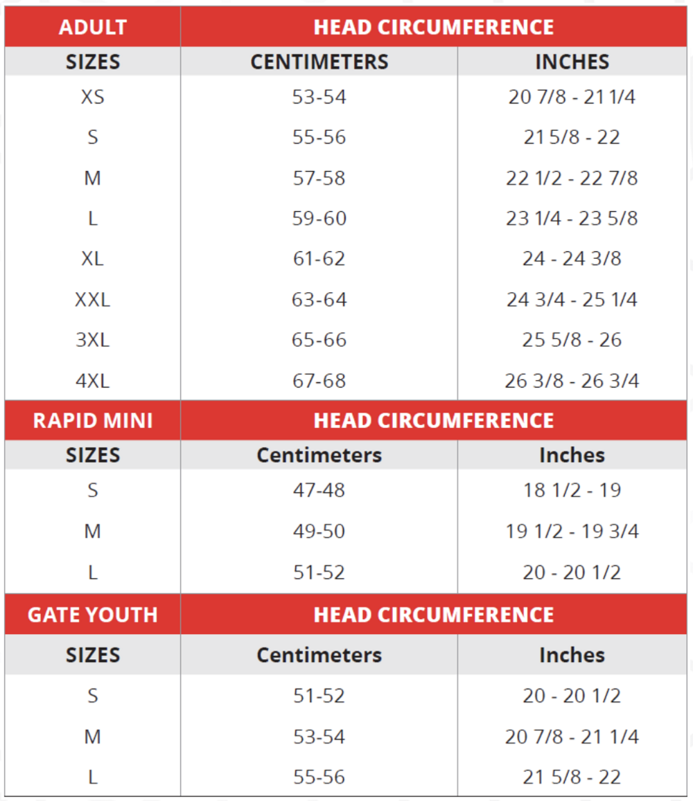 Foto: Size chart LS2