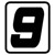 Foto: Sticker Cijfer  -9- (per stuk) - thumbnail