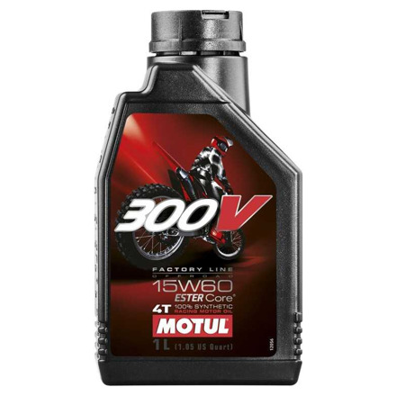 MOTUL 300V Factory Line Road Racing 4T Motorolie - 15W60 1L (10413)
