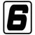 Foto: Sticker Cijfer  -6- (per stuk) - thumbnail