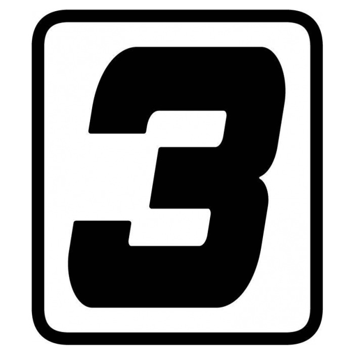 Foto: Sticker Cijfer  -3- (per stuk)