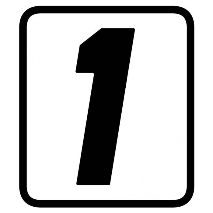 Foto: Sticker Cijfer  -1- (per stuk)