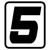 Foto: Sticker Cijfer  -5- (per stuk) - thumbnail