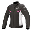 Foto: Stella T-SP S Waterproof Dames Motorjas Zwart-Wit-Roze